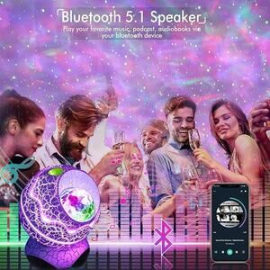 Rossetta Galaxy  Star Projector- Night Lights -White Noise- Bluetooth Speaker